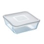 Porta Pranzo Quadrato con Coperchio Pyrex Cook & Freeze 2 L 19 x 19 cm Trasparente Silicone Vetro (4 Unità)