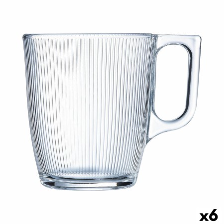 Tazza Luminarc Stripy Colazione Trasparente Vetro (250 ml) (6 Unità)