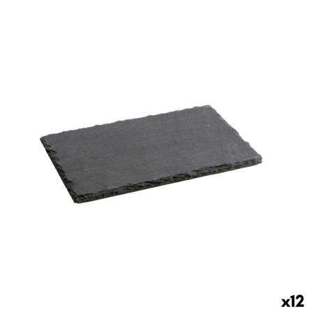 Vassoio di Ceramica Effetto Lavagna Quid Gastro Fresh Nero (40 x 30 cm) (12 Unità)