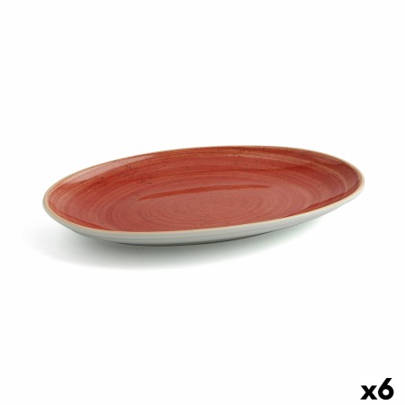 Teglia da Cucina Ariane Terra Ovale Ceramica Rosso (Ø 32 cm) (6 Unità)