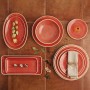 Teglia da Cucina Ariane Terra Ovale Ceramica Rosso (Ø 32 cm) (6 Unità)