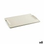 Vassoio per aperitivi Quid Mineral Gres Beige Ceramica 30 x 18 cm (6 Unità)