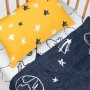 Set di Lenzuola HappyFriday Mr Fox Starspace Multicolore Culla Neonato 2 Pezzi