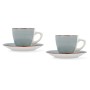 Set di Tazze e Piatti Quid Vita Morning Azzurro Ceramica (4 Pezzi) (6 Unità)