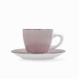 Set di Tazze e Piatti Quid Vita Morning Rosa Ceramica (4 Pezzi) (6 Unità)