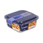 Porta pranzo Ermetico Luminarc Easy Box Azzurro Vetro (760 ml) (6 Unità)