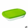 Portapranzo Rettangolare con Coperchio Pyrex Prep&store Px Verde 1,6 L 28 x 20 cm Vetro (5 Unità)