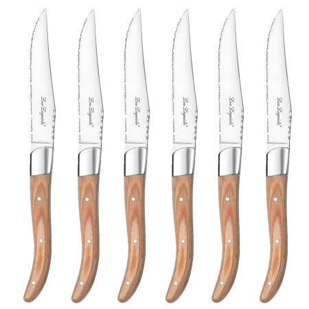 Set di Coltelli per Carne Lou Laguiole Louis Legno 23 x 2 x 1 cm Metallo 6 Unità