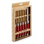 Set di Coltelli Lou Laguiole Rustic Carni Rosso Metallo 6 Unità