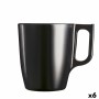 Tazza Mug Luminarc Flashy Nero 250 ml Vetro (6 Unità)