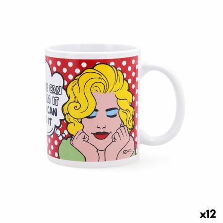 Tazza Quid Pin Up Fumetti Multicolore Ceramica 330 ml (12 Unità)