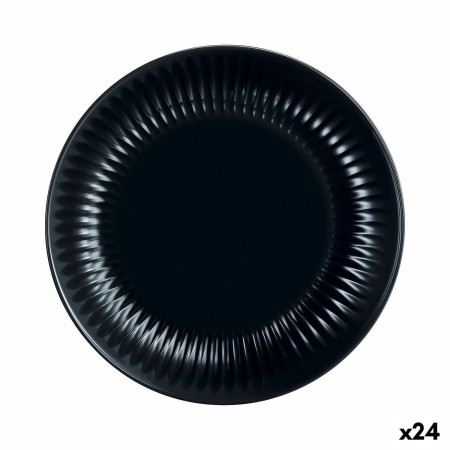 Piatto da Dolce Luminarc Cottage Nero Vetro 19 cm (24 Unità)