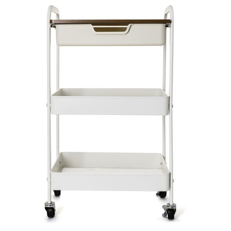 Carrello per Verdure Quid Elvia Bianco Metallo 46,5 x 30,5 x 75 cm