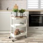 Carrello per Verdure Quid Elvia Bianco Metallo 46,5 x 30,5 x 75 cm