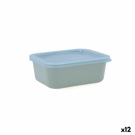 Portapranzo Rettangolare con Coperchio Quid Inspira 380 ml Verde Plastica (12 Unità)