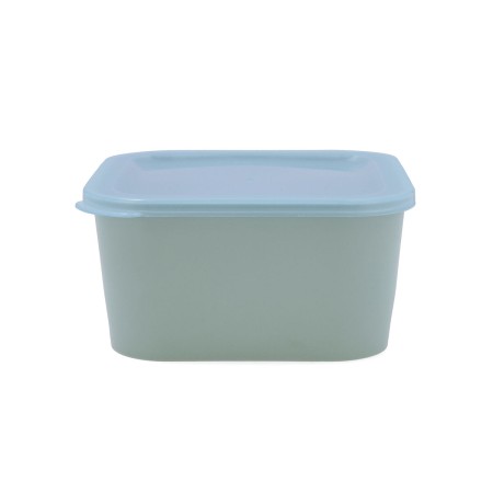 Porta Pranzo Quadrato con Coperchio Quid Inspira Verde Plastica 1,3 L