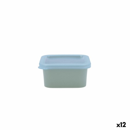 Porta Pranzo Quadrato con Coperchio Quid Inspira 200 ml Verde Plastica (12 Unità)