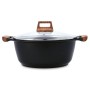 Casseruola con coperchio Quid Karbon Alluminio fuso Nero 28 cm