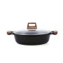 Casseruola con coperchio Quid Karbon Alluminio fuso Nero 28 cm