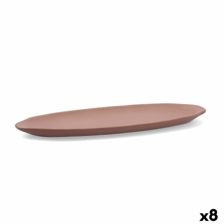 Vassoio per aperitivi Quid Mineral Gres Terracotta Ceramica 13 x 30,5 cm (8 Unità)