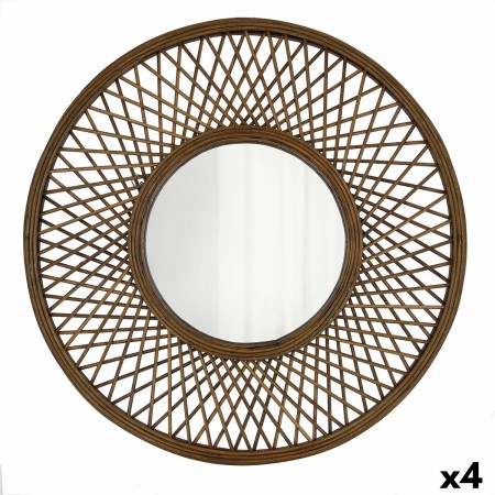 Specchio da parete Vinthera Moa Rattan Naturale 59 cm (4 Unità)