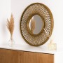 Specchio da parete Vinthera Moa Rattan Naturale 59 cm (4 Unità)