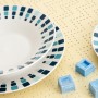 Piatto da Dolce Quid Simetric Azzurro Ceramica 19 cm (12 Unità)