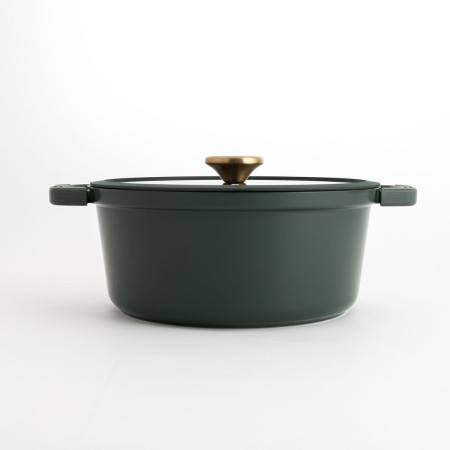 Casseruola con coperchio Bidasoa Tiara Alluminio fuso Verde 28 cm