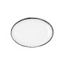 Piatto da pranzo Quid Select Filo Bianco Nero Plastica 21,3 x 15 cm (12 Unità)