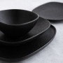 Piatto da pranzo Bidasoa Fosil Nero Ceramica Quadrato 26,3 x 25,5 x 2,4 cm (6 Unità)