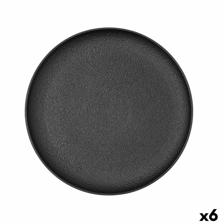 Piatto da pranzo Bidasoa Fosil Nero Ceramica 26,5 x 26,4 x 2,3 cm (6 Unità)