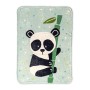 Coperta HappyFriday Moshi Moshi Panda Garden Blue Multicolore Microfibra 110 x 140 cm