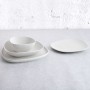 Piatto da pranzo Bidasoa Fosil Bianco Ceramica Quadrato 21,1 x 20,3 x 2,3 cm (9 Unità)