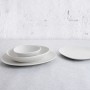 Piatto da pranzo Bidasoa Fosil Bianco Ceramica Ovale 28 x 24,8 x 2,5 cm (6 Unità)