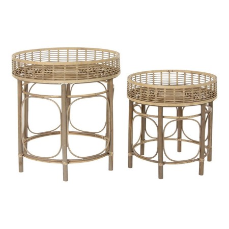 Tavolo Aggiuntivo DKD Home Decor Rattan (2 pcs)