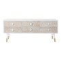 Mobile TV DKD Home Decor 119 x 42 x 50 cm Abete Dorato Bianco Marrone Chiaro