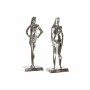 Statua Decorativa DKD Home Decor 8424001856480 23 x 13 x 62 cm Argentato (2 Unità)