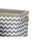 Set di Cestini DKD Home Decor Bianco Grigio Juta Iuta Zig zag Boho 36 x 31 x 20 cm 3 Pezzi