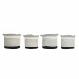 Set di Cestini DKD Home Decor Bianco Marrone Nero Grigio Righe Boho 30 x 30 x 30 cm Plastica 2 Pezzi (2 Unità) (4 pcs)