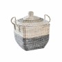 Cesta Decorativa DKD Home Decor Grigio Naturale Erba di mare Boho 45 x 35 x 43 cm