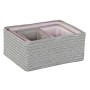 Set di Cestini DKD Home Decor 41 x 29 x 18 cm Argentato Grigio Rosa polipropilene