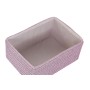 Set di Cestini DKD Home Decor 41 x 29 x 18 cm Argentato Grigio Rosa polipropilene