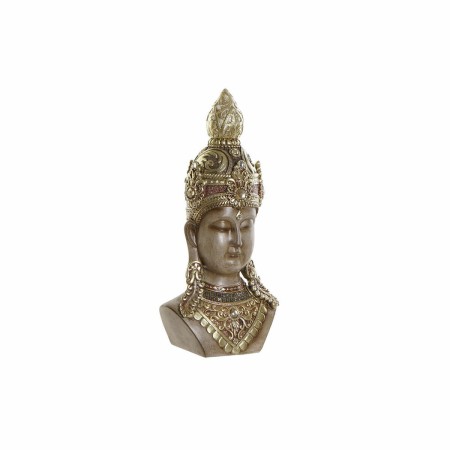 Statua Decorativa DKD Home Decor Marrone Dorato Buddha Orientale 15 x 9 x 30 cm