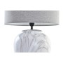 Lampada da tavolo DKD Home Decor Tela Ceramica Grigio Bianco (38 x 38 x 58 cm)