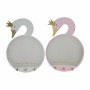 Specchio da parete DKD Home Decor Bianco Rosa chiaro Legno Per bambini 43 x 4 x 30 cm (2 Unità)