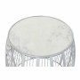 Tavolo aggiuntivo DKD Home Decor Bianco Marmo Ferro Argentato (46 x 46 x 41 cm)