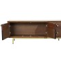 Mobile TV DKD Home Decor Marrone Nero Acacia (130 x 42 x 49 cm)