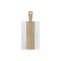 Tagliere DKD Home Decor Bianco Naturale Bambù Marmo Plastica Rettangolare 38 x 18 x 1 cm