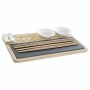 Set per Sushi DKD Home Decor PC-186227 Bianco Nero Naturale Bambù Lavagna Moderno Orientale 28,5 x 18,5 x 2,6 cm (9 Pezzi) (28,