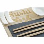 Set per Sushi DKD Home Decor PC-186227 Bianco Nero Naturale Bambù Lavagna Moderno Orientale 28,5 x 18,5 x 2,6 cm (9 Pezzi) (28,